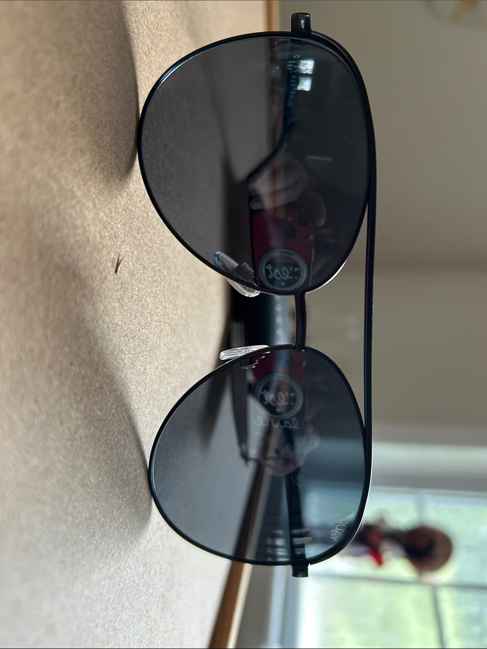 Quay Black Aviator Sunglasses